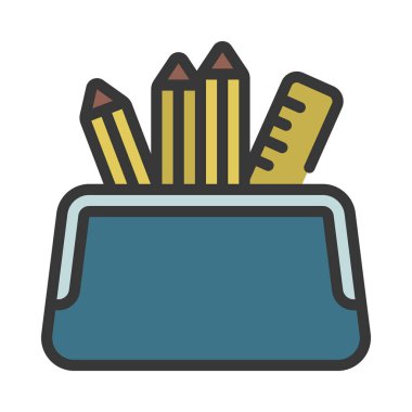 Kalem Vakası Web simgesi vektör illüstrasyonu 