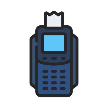 ödeme terminali simgesi, vektör illüstrasyonu basit tasarım