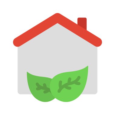 Eko ev kavramı, vektör illüstrasyonu  