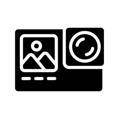 Eylem Kamerası simgesi, vektör illüstrasyonu basit tasarım