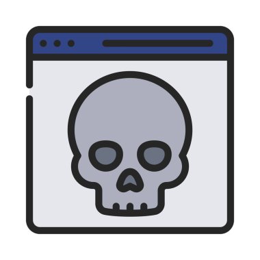 Kurukafa simgesi vektör illüstrasyonu