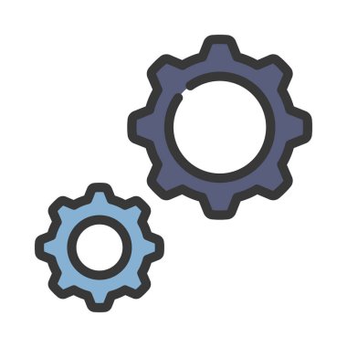 Büyük ve Küçük Coglar ikon vektör illüstrasyon tasarımı