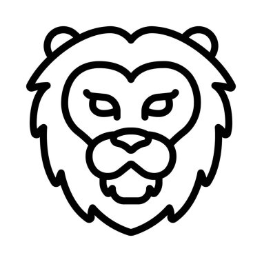 vektör renk aslan çizgi film illüstrasyonu