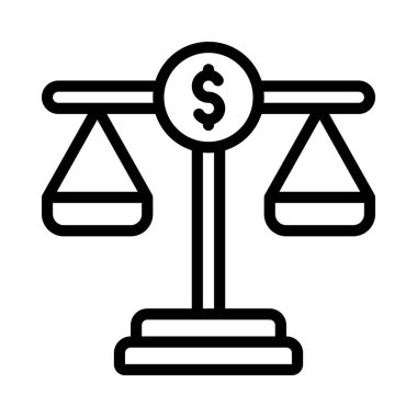 Financial Scales icon, vector illustration  