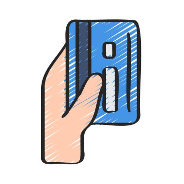 Kredi kartı web simgesi vektör illüstrasyonu