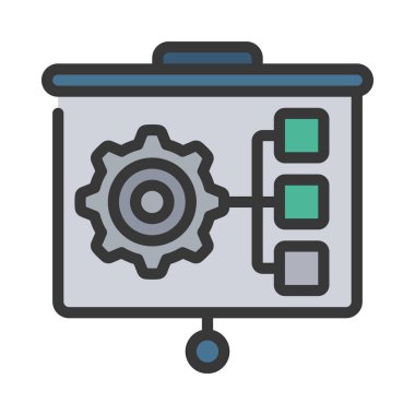 beyaz tahta web simgesi vektör illüstrasyonu