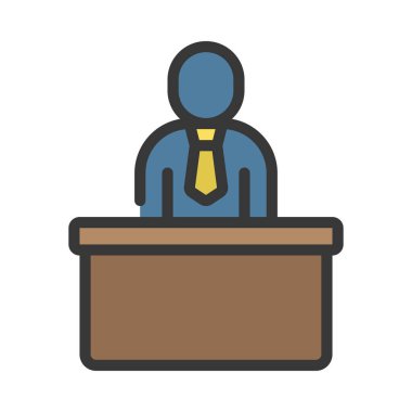 İş Kişi Çalışan Web simgesi vektör çizimi