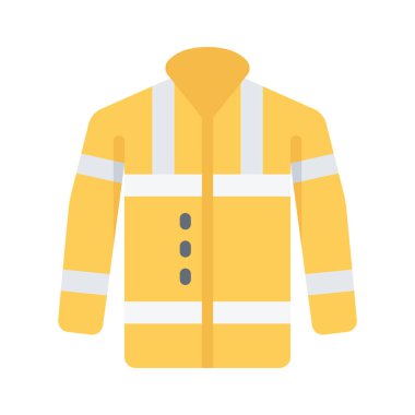 Yüksek Vis Jacket web simgesi vektör illüstrasyonu 