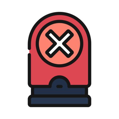 Stamper Aracı Web simgesi vektör çizimi