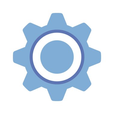 beyaz arkaplanda dişli vektör çizimi.