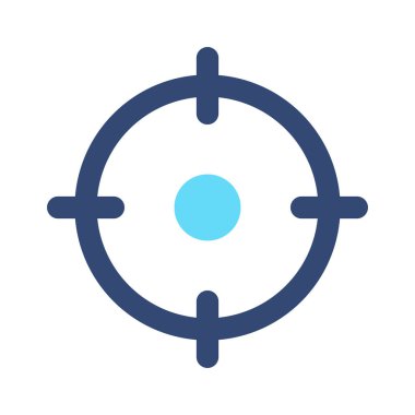 Hedef web simgesi düz tasarım, vektör illüstrasyonu                         