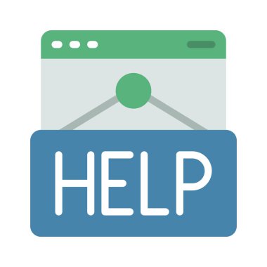 Web Sitesi Yardım Web simgesi vektör illüstrasyonu