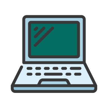 dizüstü bilgisayar simgesi, vektör illüstrasyonu 