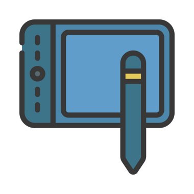 Tablo Ağ ikonu vektör illüstrasyonu çiziliyor