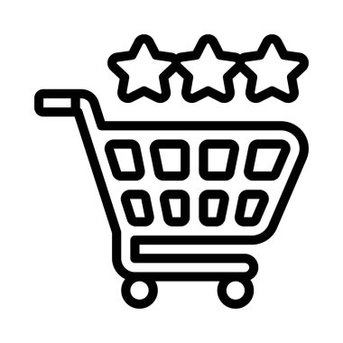 Alışveriş tramvayı ikon vektör çizimi tasarımı 