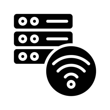 sunucu web simgesi vektör illüstrasyonu