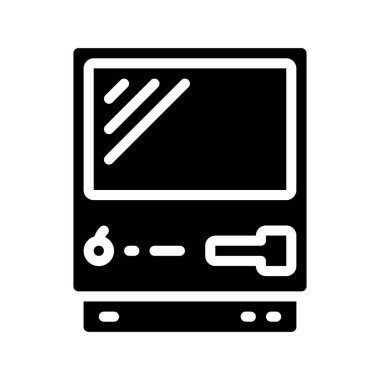 Eski bilgisayar kutsal kişilerin resmi, vektör çizim 