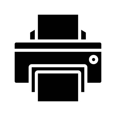 Yazıcı simgesi, basit web illüstrasyonu