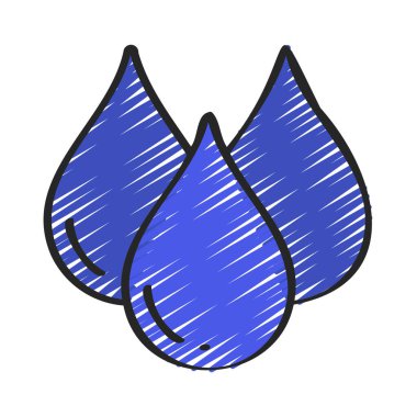 su damlası simgesi, vektör illüstrasyonu basit tasarım