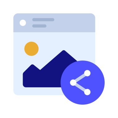 Sosyal Posta web simgesi vektör illüstrasyonunu paylaş                       