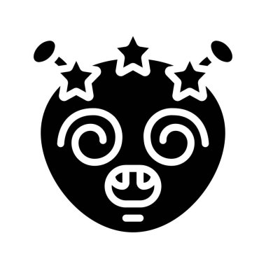 Baş döndürücü web simgesi vektör illüstrasyonu