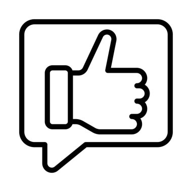 İleti simgesi, vektör illüstrasyonunu Başparmaklar Yukarı 