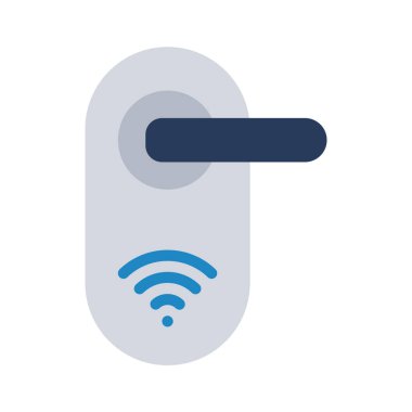 Wiifi Kapı Kolu, düz vektör simgesi 