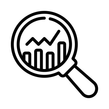 analitik web simgesi vektör illüstrasyonu