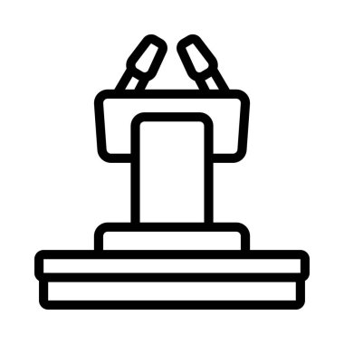 Podyum Yayını web simgesi çizimine basın