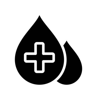 Çapraz simgeli kan damlacıkları, vektör 