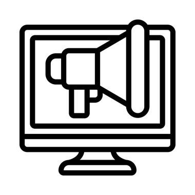 Dijital Pazarlama web simgesi, vektör illüstrasyonu                      