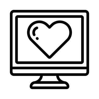 Kalp monitörü vektör simgesi