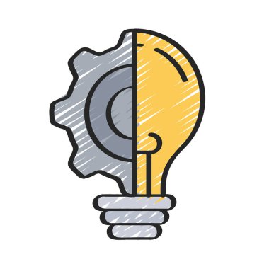 Fikir Yönetimi web simgesi vektör illüstrasyonu