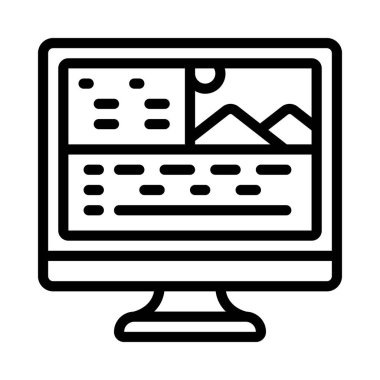 Film Düzenleme ikon vektör illüstrasyon tasarımı