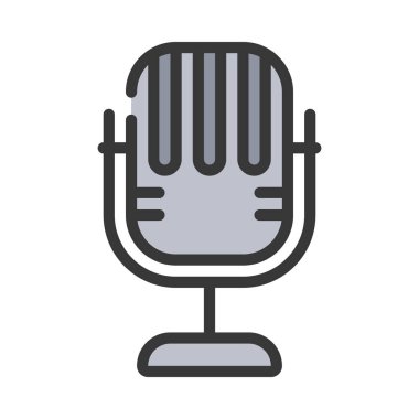 mikrofon simgesi vektör resimleme arkaplanı 