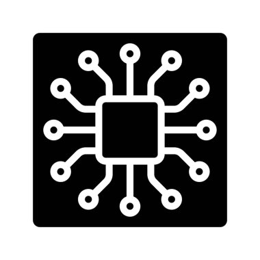 çip simgesi, vektör illüstrasyonu basit tasarım