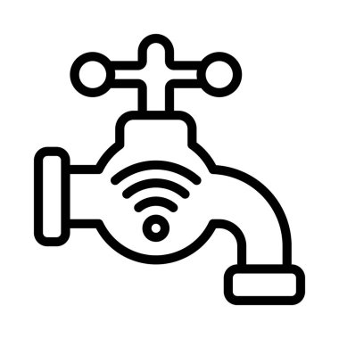 Akıllı Tap vektör renk çizgisi simgesi