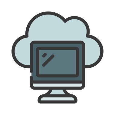 Web Ev Sahipliği ikon vektör illüstrasyon tasarımı