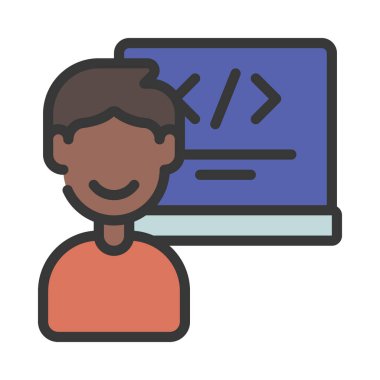 Kodlama Ders simgesi vektör illüstrasyon tasarımı