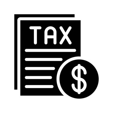 Vergi Belgesi simgesi, vektör illüstrasyonu 