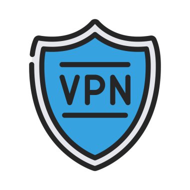 Vpn simgesi vektör çizimi 