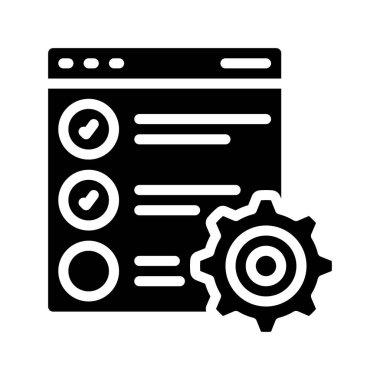 Görev Listesi web simgesi vektör illüstrasyonu