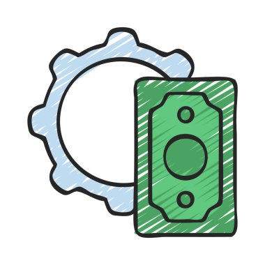 Maliyet Yönetimi düz simgesi, vektör illüstrasyonu     