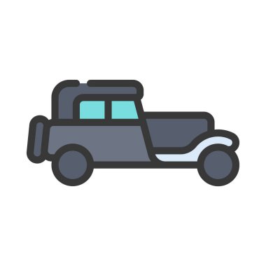 araba simgesi, vektör illüstrasyonu basit tasarım 