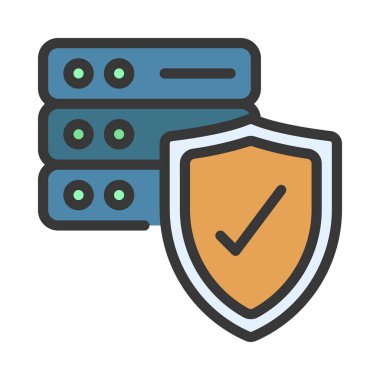 sunucu web simgesi vektör illüstrasyonu