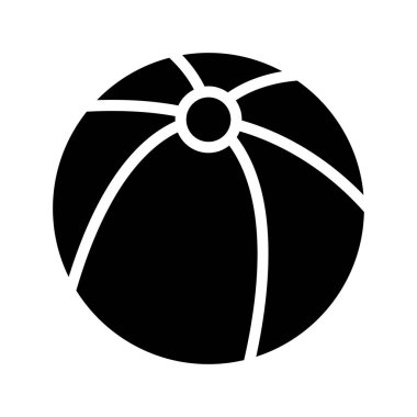 Beach Ball web simgesi vektör illüstrasyonu