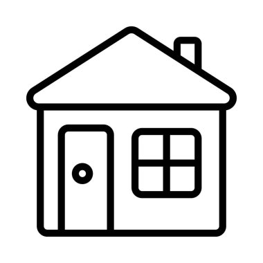 Basit ev simgesi vektör illüstrasyonu