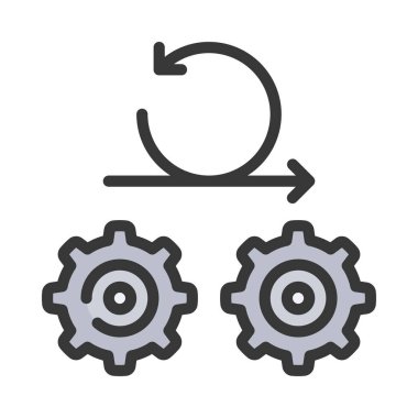 Sprint Yönetimi web simgesi vektör illüstrasyonu