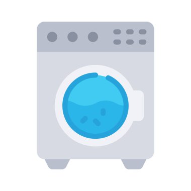 çamaşır makinesi ikon vektör çizimi