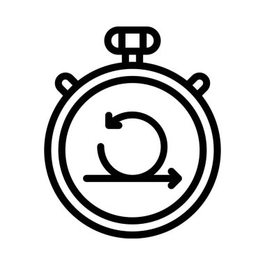 Alarm saat simgesi vektörü. İnce çizgi işareti. izole edilmiş sınır sembolü çizimi